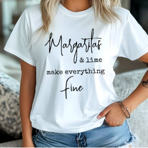 Trendy Margaritas en Limoen maken alles prima T-shirt