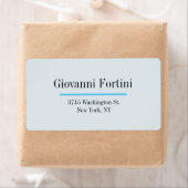 Trendy Marian Blue Plain Elegant Modern minimalist Etiket (Insitu)