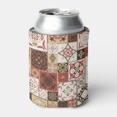 Trendy Marsala Marokkaanse Tegel Pattern Blikjeskoeler (Blikje Voorkant)