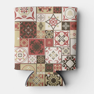 Trendy Marsala Marokkaanse Tegel Pattern Blikjeskoeler