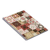 Trendy Marsala Marokkaanse Tegel Pattern Notitieboek (Rechterzijde)