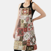 Trendy Marsala Marokkaanse Tegel Pattern Schort (Insitu)