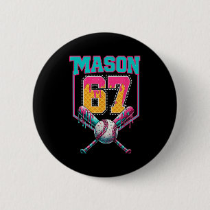 Trendy Mason 67 Mem Ijs Drip Honkbal Verjaardag Ronde Button 5,7 Cm