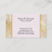 ** Trendy Massage Therapeut GrungeLavender Gold Visitekaartje (Achterkant)
