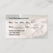 Trendy Massagetherapie Afspraak Visitekaartjes (Achterkant)