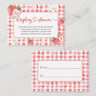 Trendy Meadow Strawberry Boeken voor Baby shower Informatiekaartje