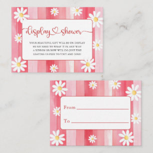 Trendy Meadow Strawberry Boeken voor Baby shower Informatiekaartje