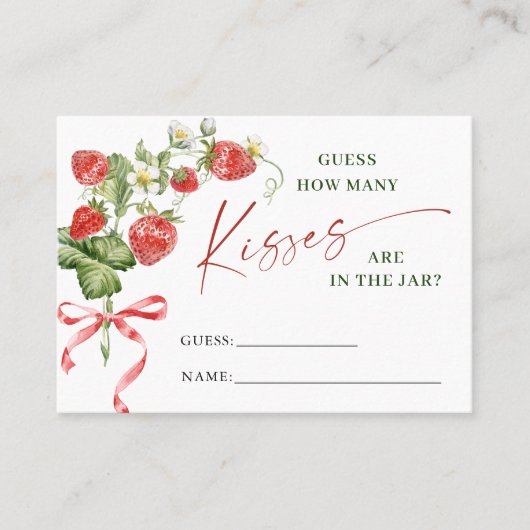 Trendy Meadow Strawberry Devinez Combien De Carte (Devant)