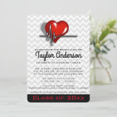 Trendy Medical School Afstuderen Aankondiging (Staand voorkant)