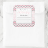 Trendy Meisje Baby shower Bookplate sticker (Tas)