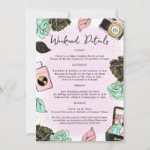 Trendy Meisjes Afscheidsweekend  Kaart (Achterkant)