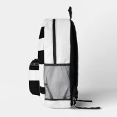 Trendy meisjes hart print zwart & wit gestreept bedrukte rugzak (Rechts)