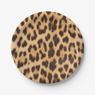 trendy meisjesachtig chic wilde safari luipaardpri papieren bordje
