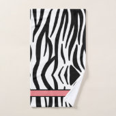 Trendy meisjesachtige chique zwart-witte zebrastre bad handdoek (Handdoek)