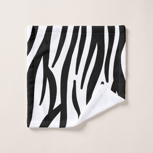 Trendy meisjesachtige chique zwart-witte zebrastre bad handdoek (Wasdoekje)