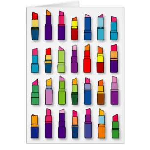 Trendy, meisjesachtige lippenstiften patroon