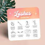 Trendy Meisjesachtige Perzik Wimper Extensies Nazo Vierkante Visitekaartje