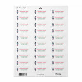 Trendy Merry Christmas Nutcracker Return Address Etiket (Full Sheet)