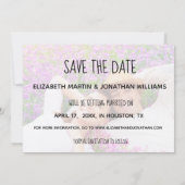 Trendy met de hand geschreven foto save the date kaart (Achterkant)