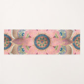 Trendy Metallic Gold en roze Mandala Design Yogamat (Voorkant (horizontaal))