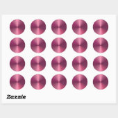 Trendy Metallic look Blank Elegant Roze Sjabloon Ronde Sticker (Vel)