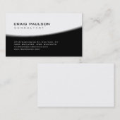 Trendy mignon chic noir Carte de visite spiral bla (Devant / Derrière)