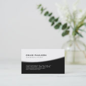 Trendy mignon chic noir Carte de visite spiral bla (Debout devant)