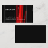 Trendy mignon noir rouge Motif chic Carte de visit (Devant / Derrière)