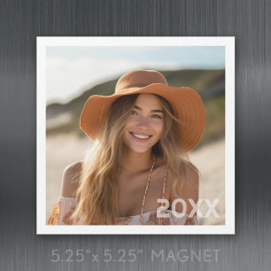 Trendy Minimaal Fotoproduct met Jaarmagneet