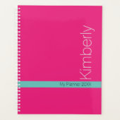 Trendy Minimal Design DIY Naam/Onderwerp/Fuchsia Planner (Voorkant)
