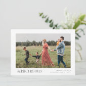 Trendy minimale vrolijke kerstkaart (Staand voorkant)