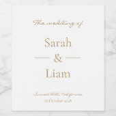 Trendy minimalisme | Gouden Wijnfles Etiket Set (Enkel label)