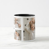 Trendy minimalist Collage Fathers Foto Papa Gift Mok (Midden)