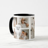 Trendy minimalist Collage Fathers Foto Papa Gift Mok (Voorkant links)