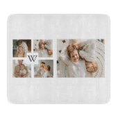 Trendy minimalist Collage Fathers Foto Papa Gift Snijplank (Voorkant)