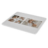 Trendy minimalist Collage Fathers Foto Papa Gift Snijplank (Hoek)