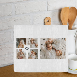 Trendy minimalist Collage Fathers Foto Papa Gift Snijplank