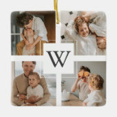 Trendy Minimalist Collage Foto Keramisch Ornament (Voorkant)