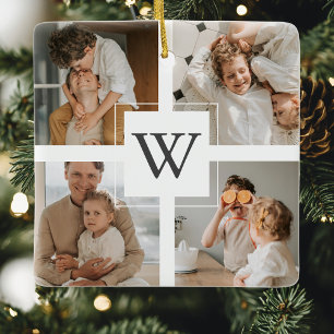 Trendy Minimalist Collage Foto Keramisch Ornament