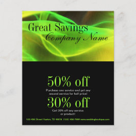 trendy minimalist girale kalk groen abstract flyer