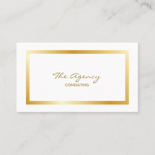 Trendy Minimalist Gold Foil Visitekaartje (Voorkant)