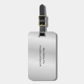 Trendy minimalist - Modern Silver Grey Bagagelabel (Voorkant verticaal)