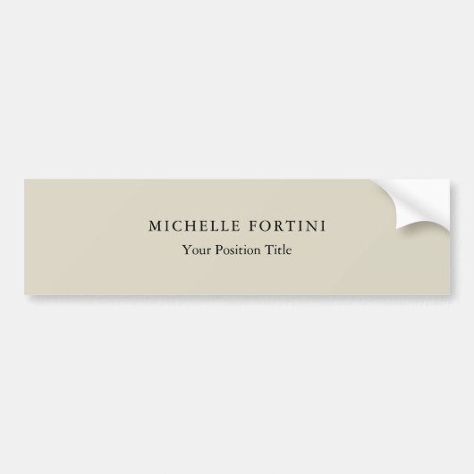 Trendy Minimalist Professional Modern Name Bumpersticker (Voorkant)