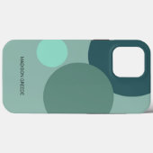 Trendy minimalistisch design, stijlvol groen monog Case-Mate iPhone case (Achterkant (horizontaal))
