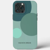 Trendy minimalistisch design, stijlvol groen monog Case-Mate iPhone case (Achterkant)