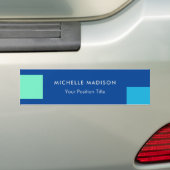 Trendy minimalistisch modern blauw bumpersticker (Op auto)