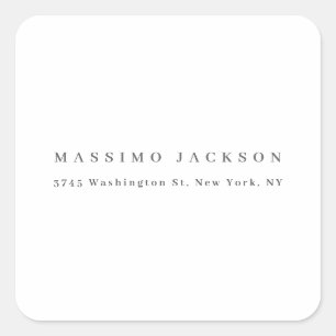 Trendy Minimalistische Elegante Professionele Seri Vierkante Sticker
