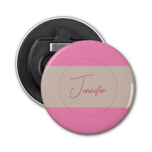 Trendy minimalistische moderne eenvoudige pastelkl button flesopener