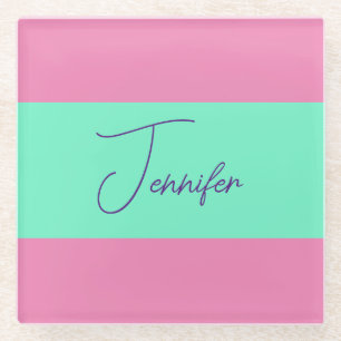 Trendy minimalistische moderne eenvoudige pastelkl glazen onderzetter