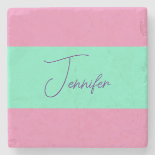 Trendy minimalistische moderne eenvoudige pastelkl stenen onderzetter